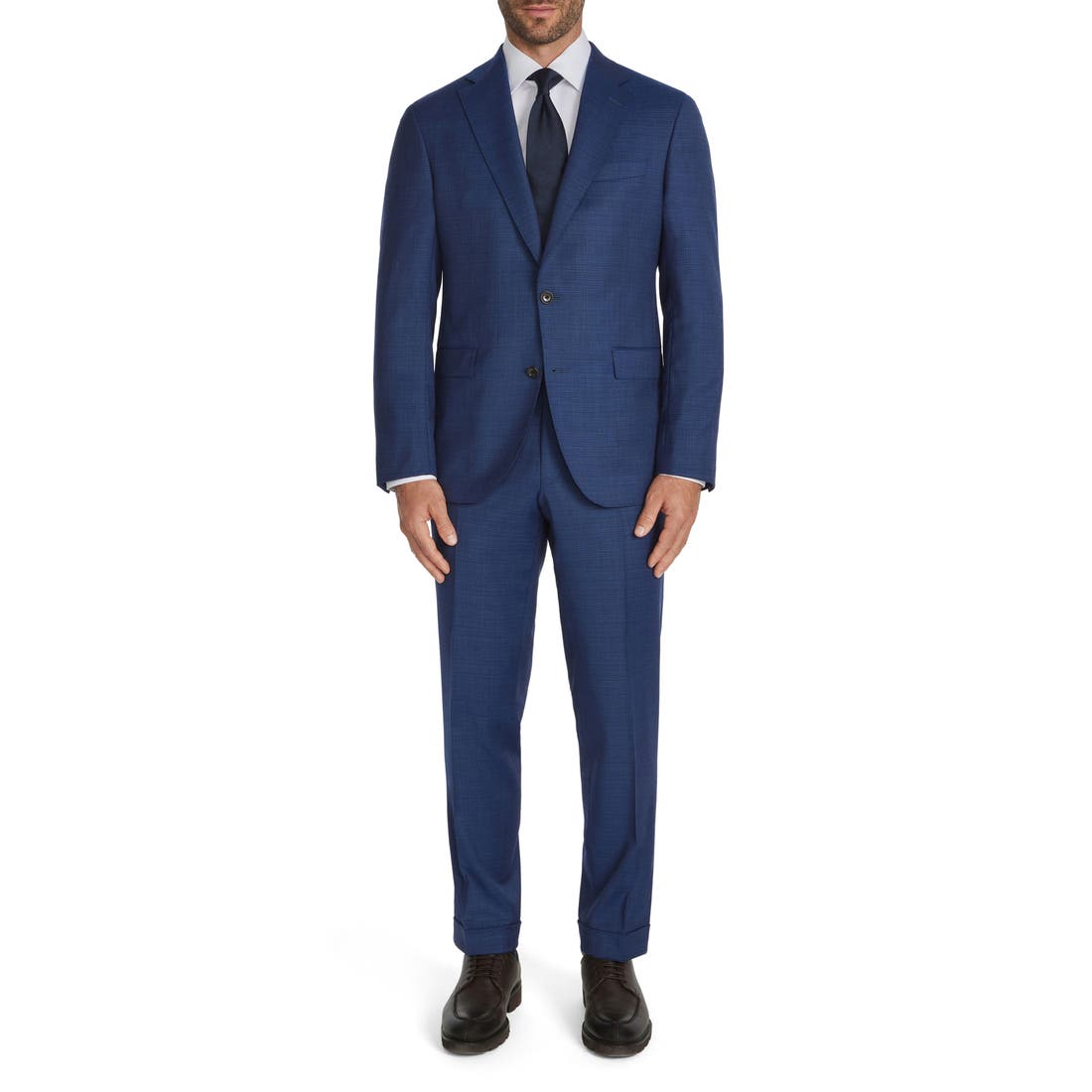 Jack Victor Esprit Blue Slub Wool Suit