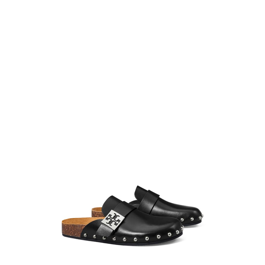 Tory Burch Mellow Stud Mule in Perfect Black/silver