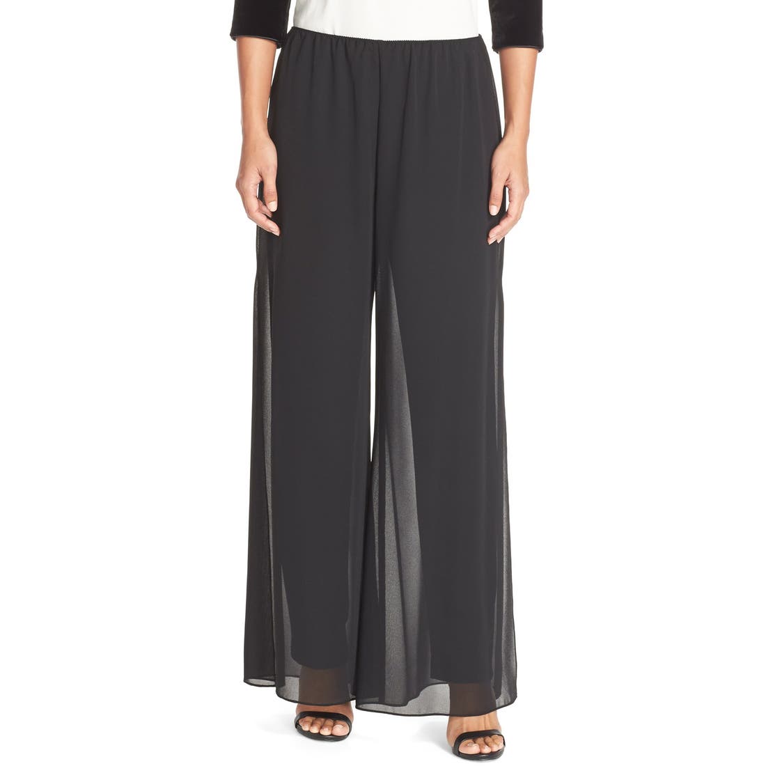 Alex Evenings Georgette Overlay Pants