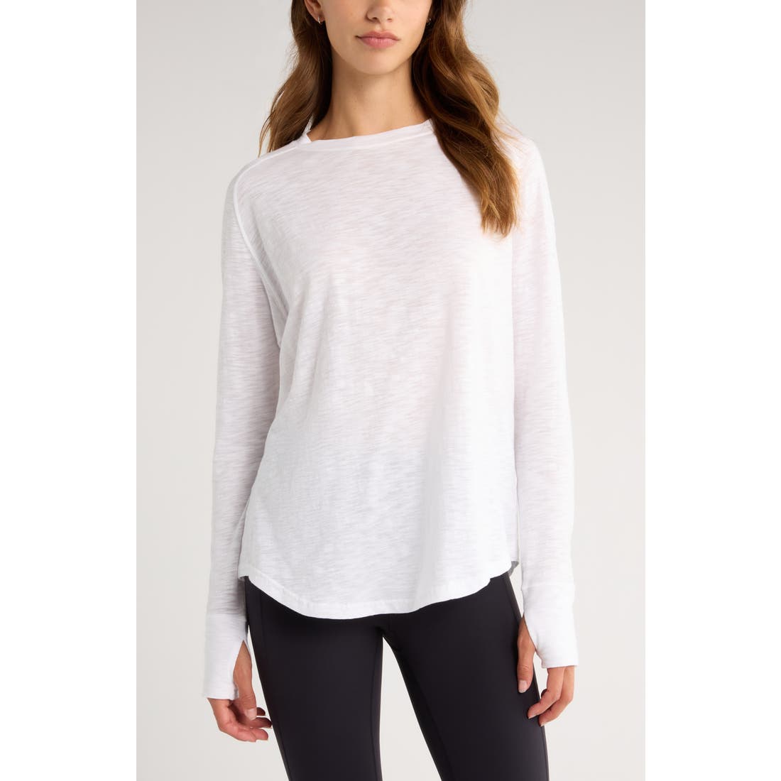 Zella Relaxed Washed 2.0 Long Sleeve Slub Tee