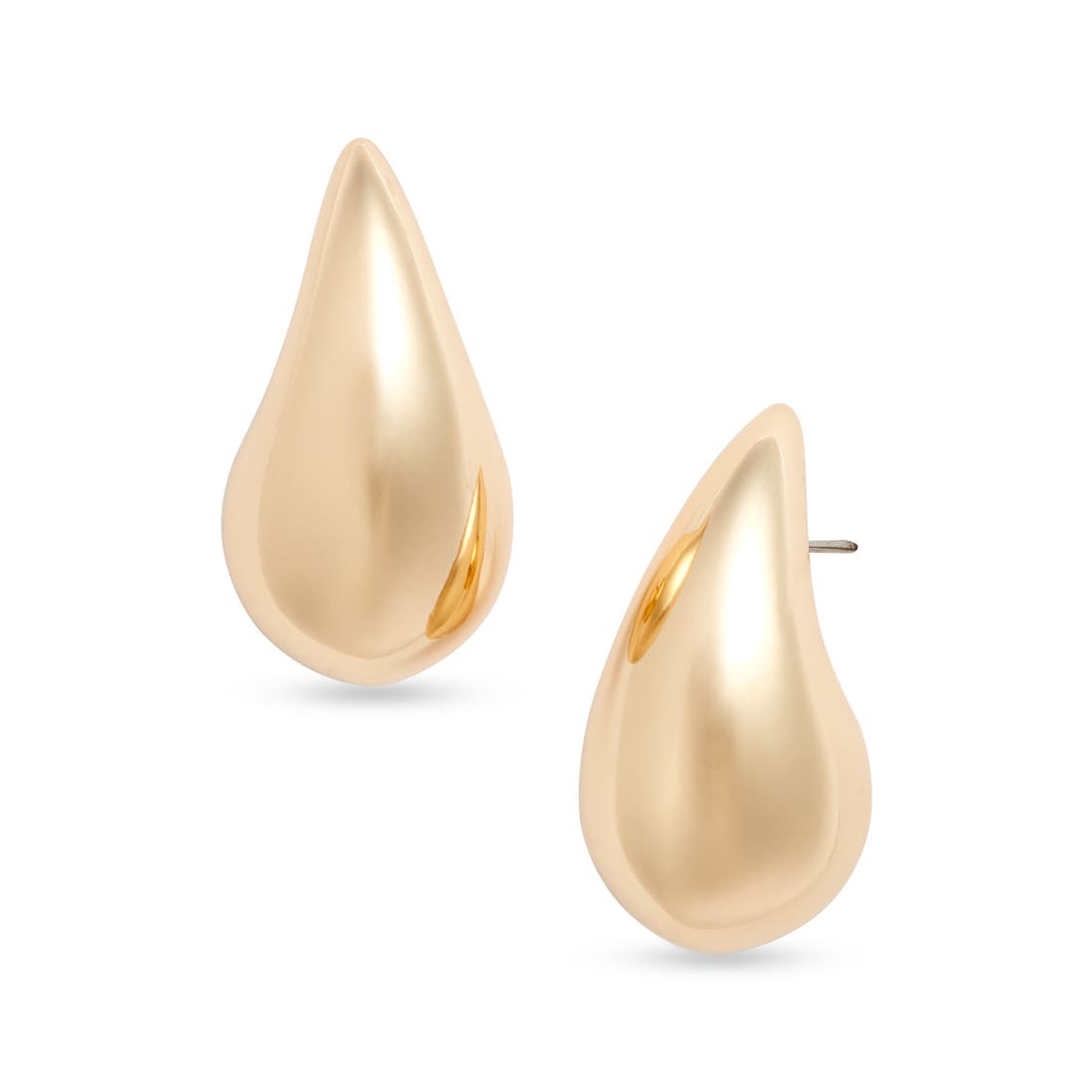 Open Edit Polished Teardrop Stud Earrings