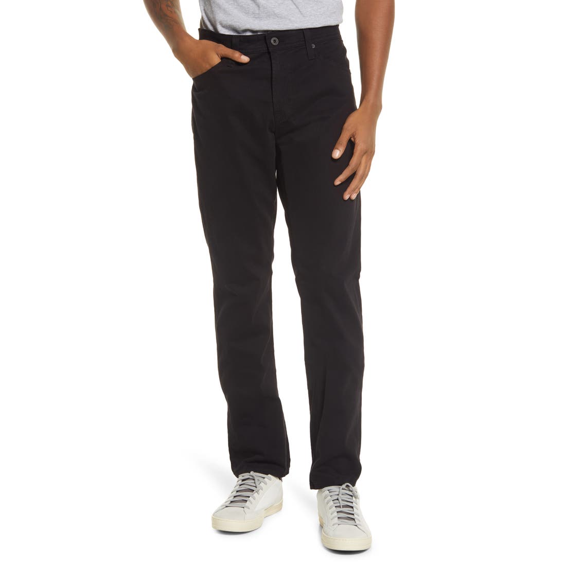 AG Everett Stretch Sateen Slim Straight Pants