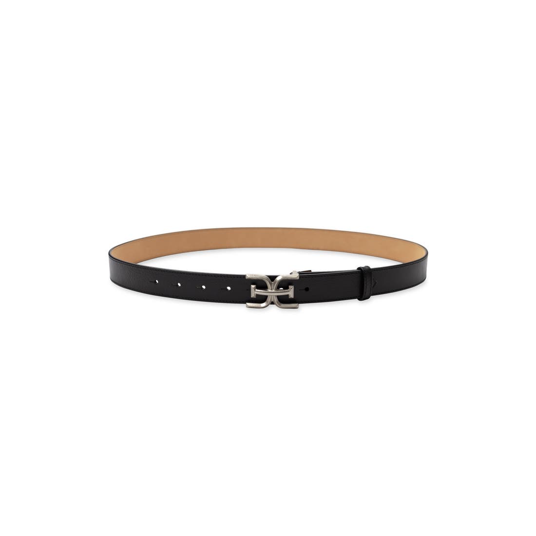 Sam Edelman Logo Buckle Leather Belt