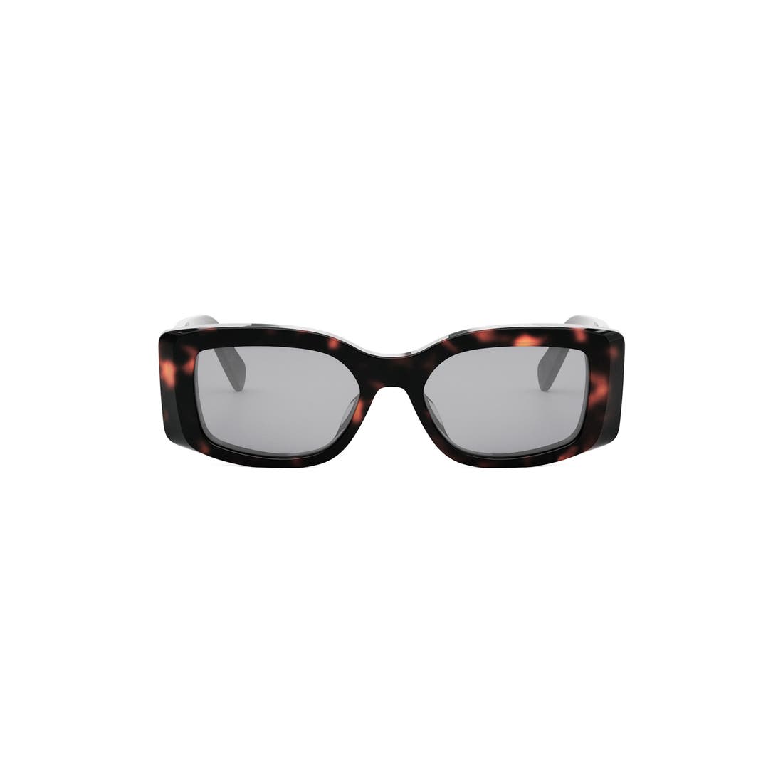 Celine Triomphe 53mm Rectangular Sunglasses in Dark Havana/smoke