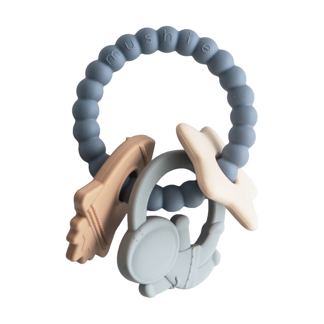 Mushie Space Silicone Teething Ring Toy