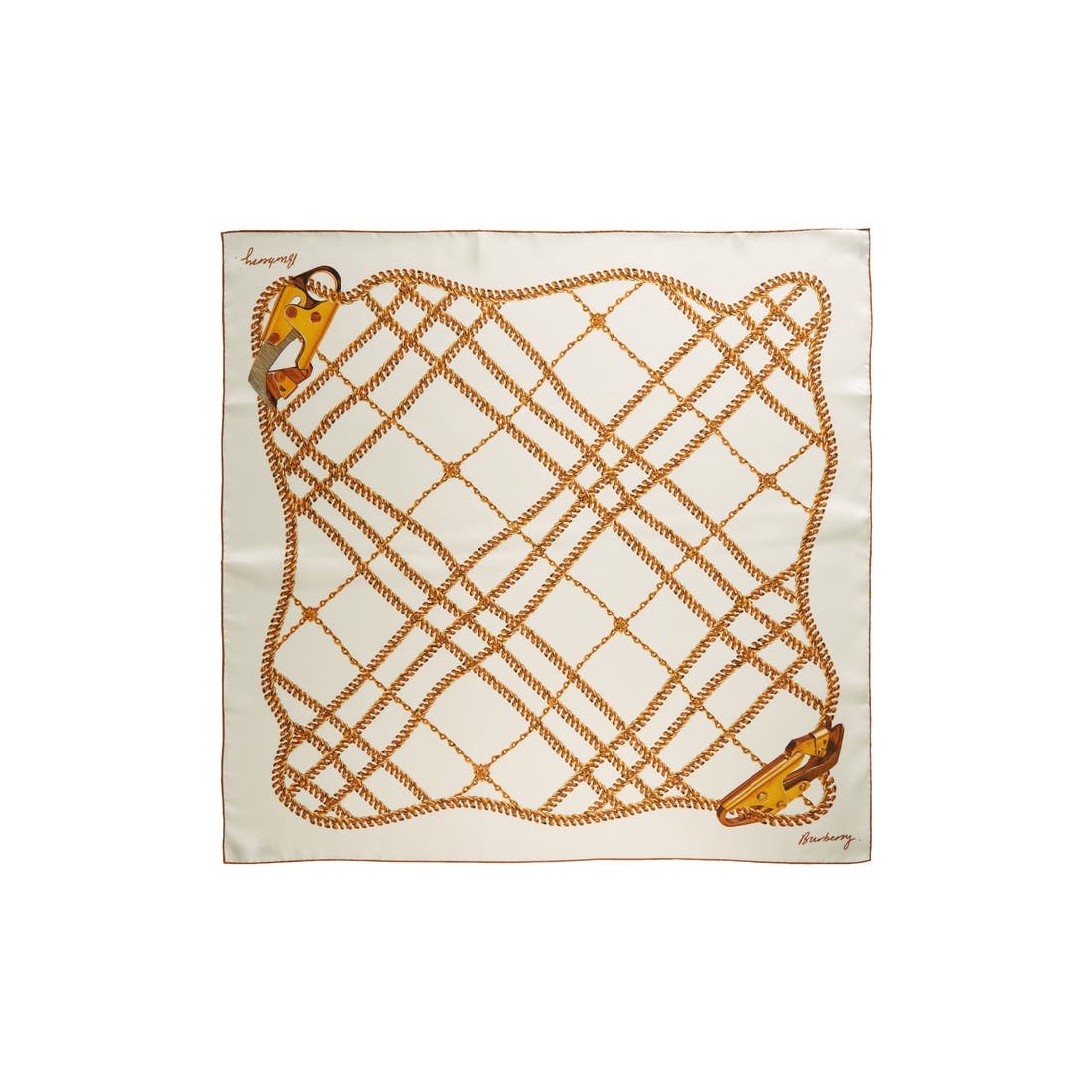 Nordstrom burberry Spear Chain Print Square Silk Scarf available now at Ross Park Mall