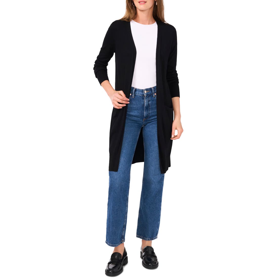 Halogen(r) ) Open Front Longline Cardigan