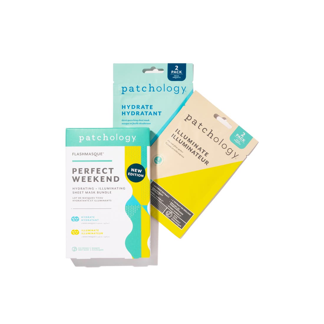 Patchology Perfect Weekend Hydrating & Illuminating Sheet Mask Duo Set