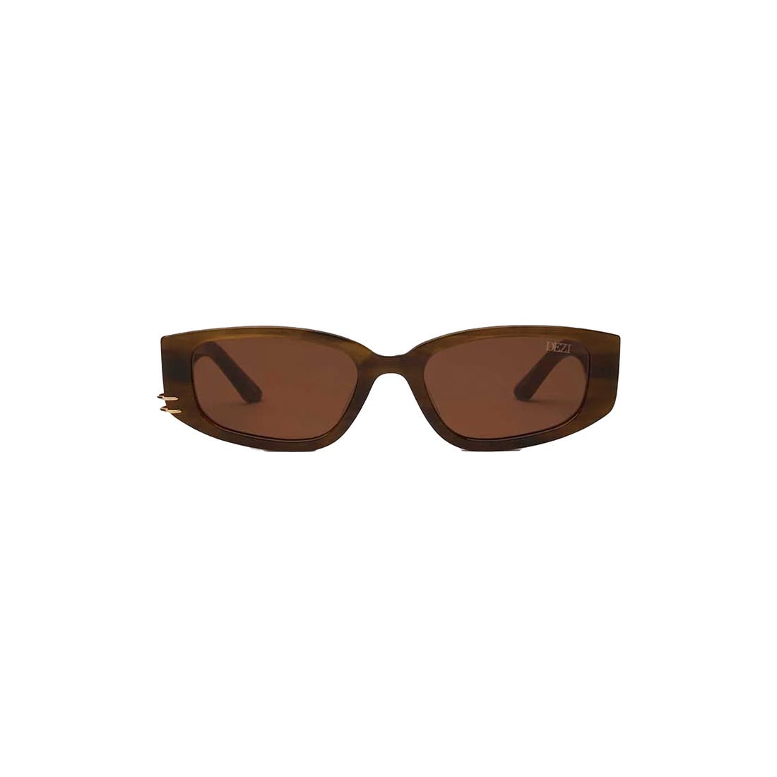 Dezi Cuffed 53mm Square Sunglasses in Half Tortoise/cognac