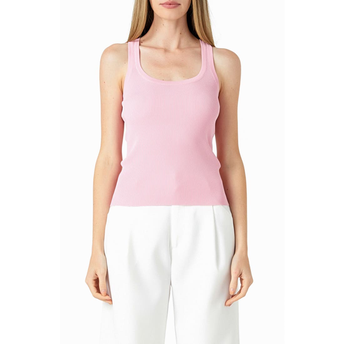 Endless Rose Ribbed Sweater Tank Top