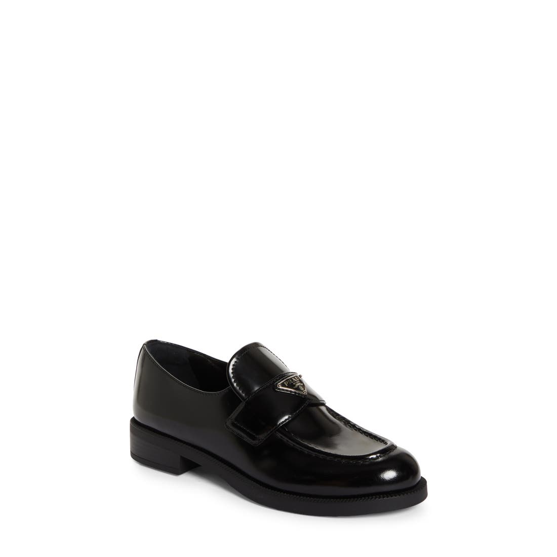 Prada Triangle Logo Patent Leather Loafer