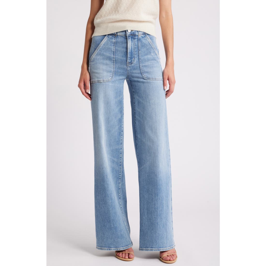Frame Modern Pocket Wide Leg Jeans