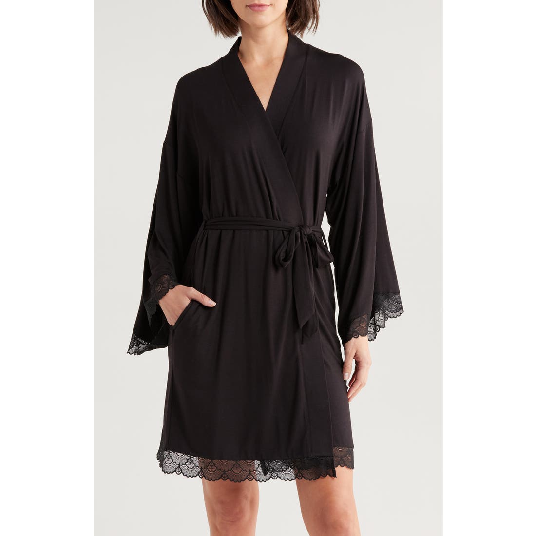 Nordstrom Moonlight Eco Lace Trim Robe