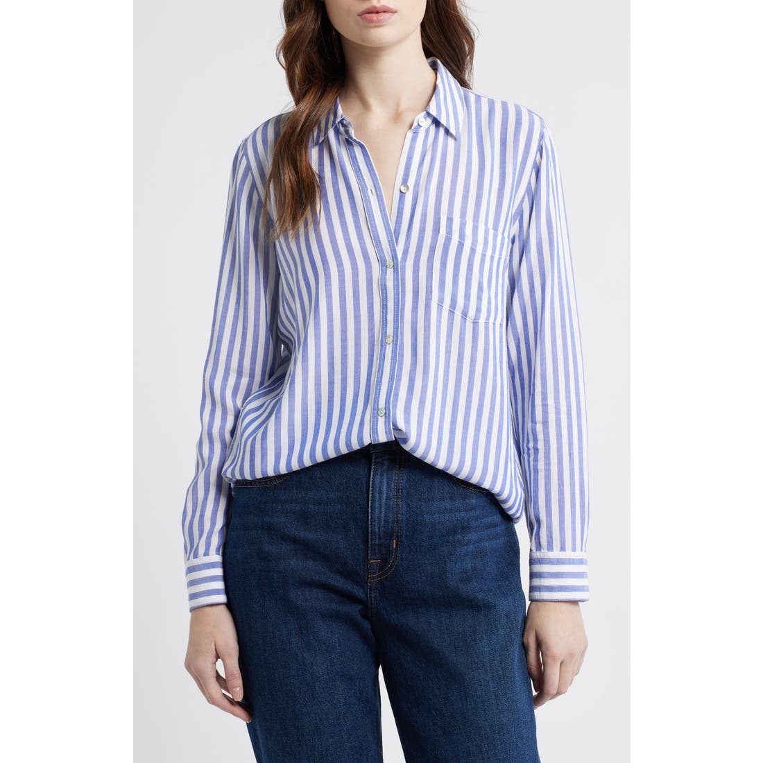 Rails Wren Stripe Button-Up Shirt