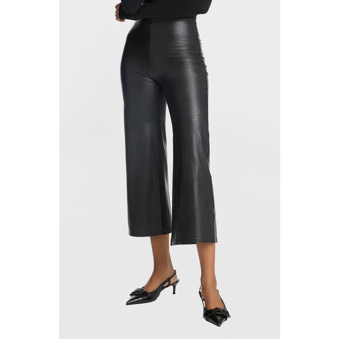 Commando Faux Leather Crop Wide Leg Pants