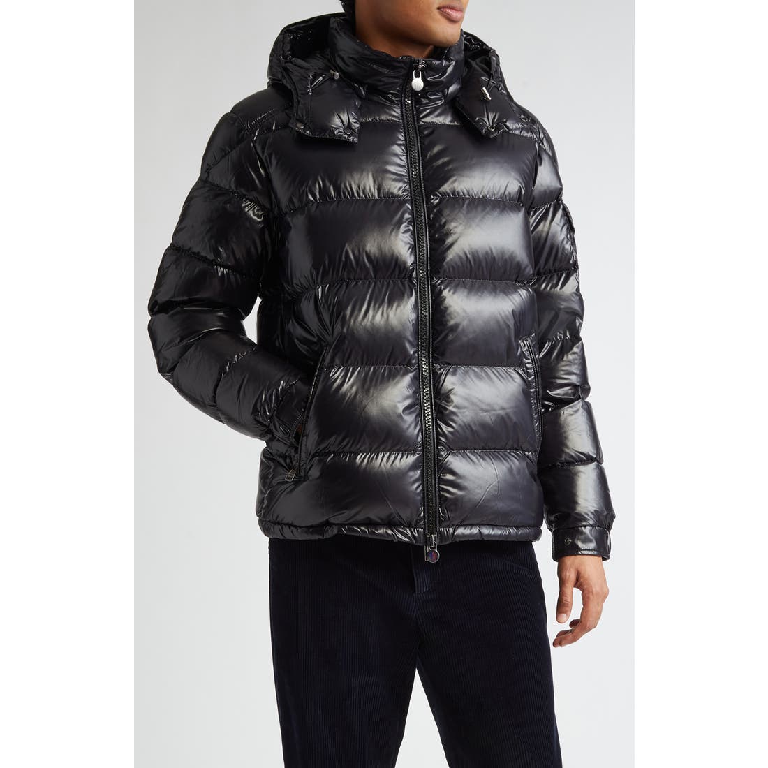 Moncler Maya Lacquered Nylon Down Jacket
