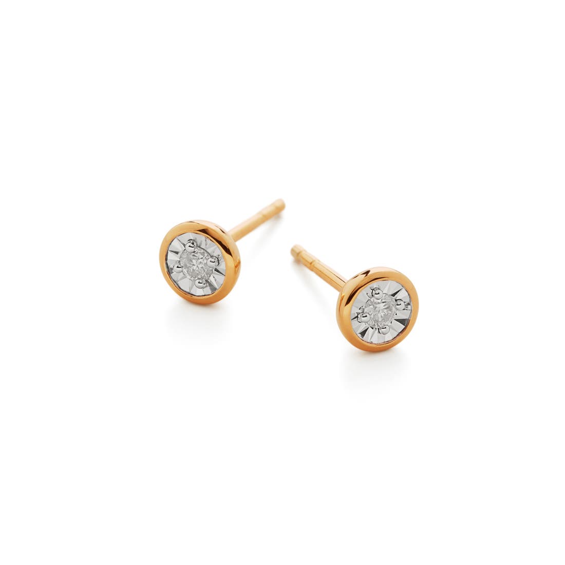 Monica Vinader Diamond Solitaire Stud Earrings