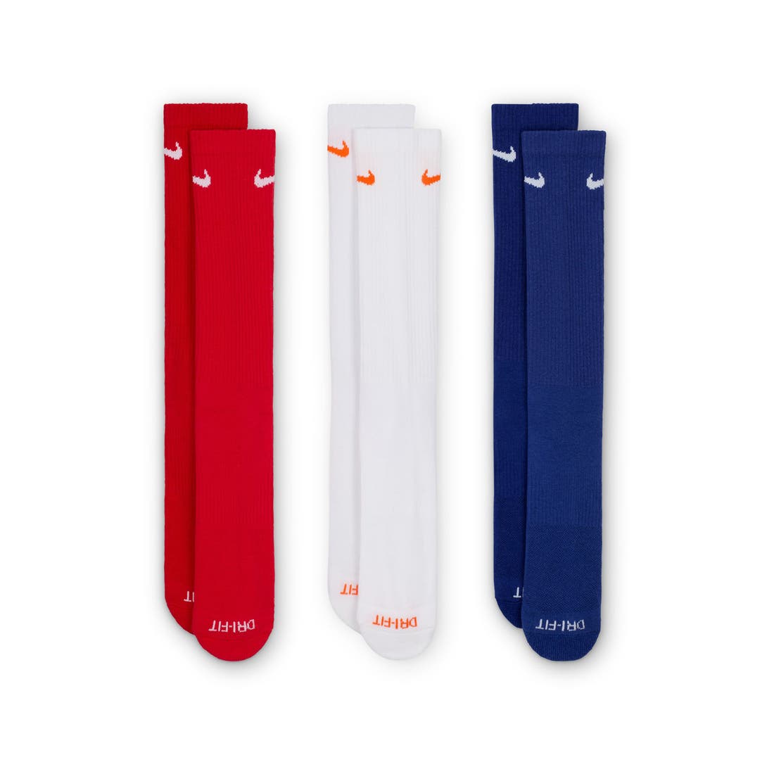 Nike Assorted 3-Pack Everyday Plus Cushion Crew Training Socks