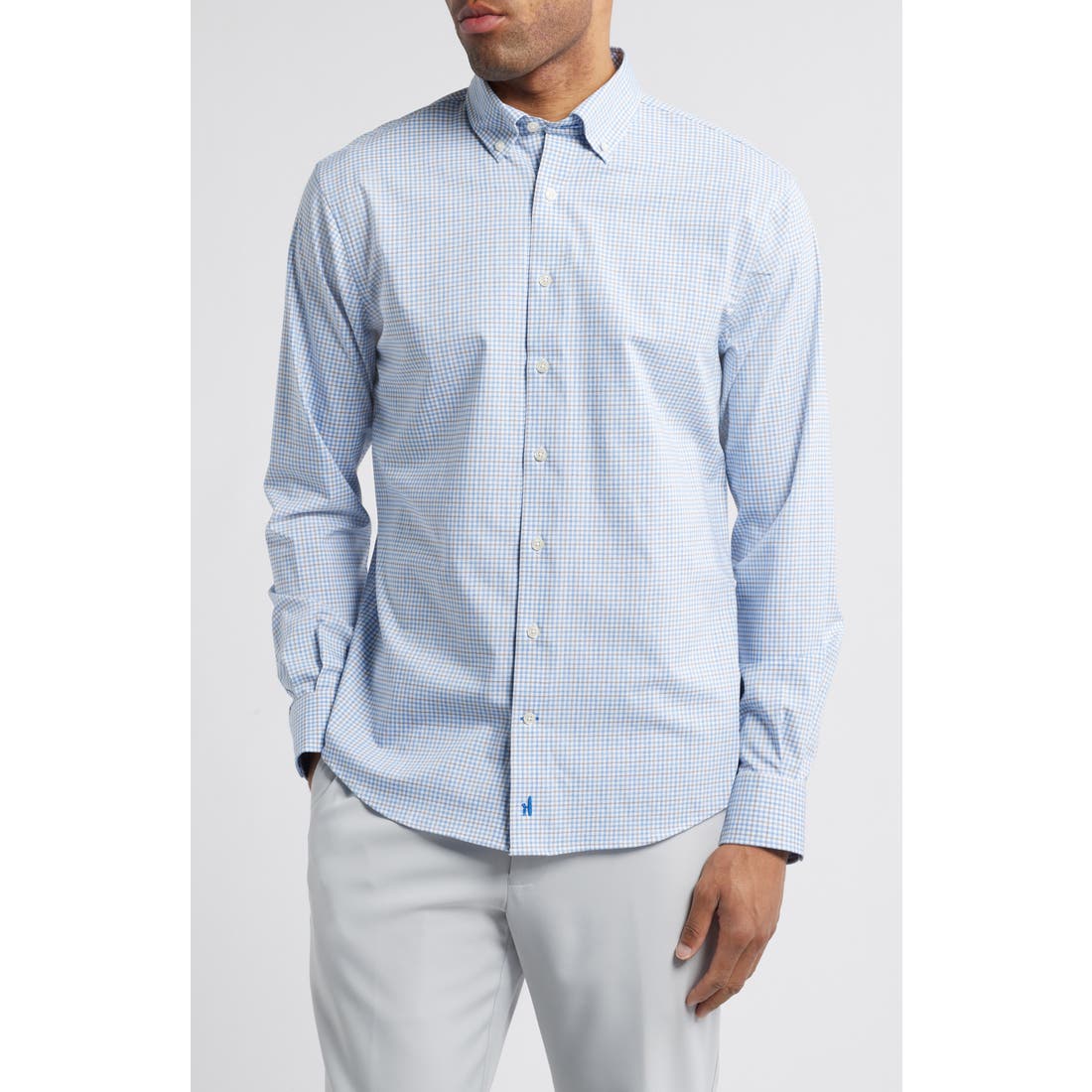 Johnnie-o Koby Gingham Performance Button-Down Shirt