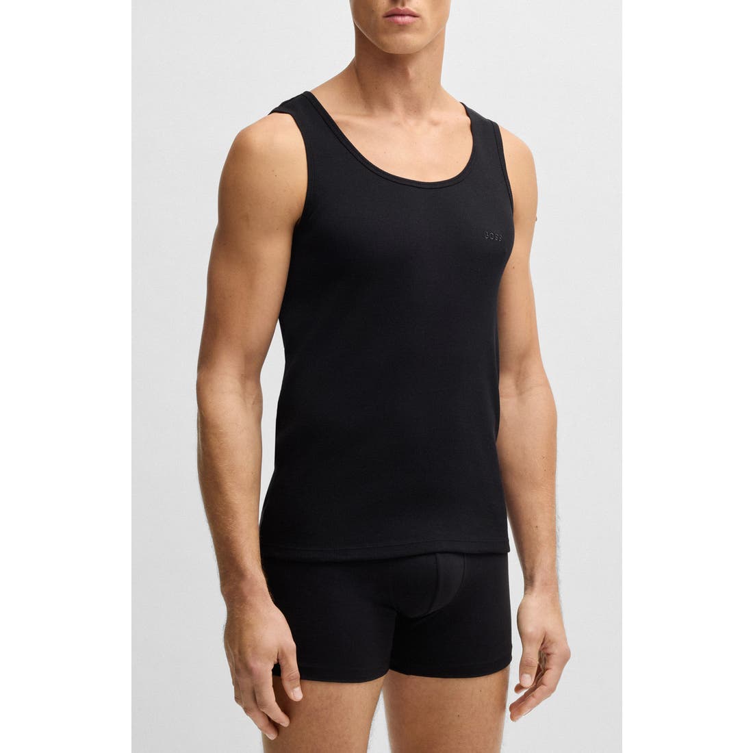Boss 3-Pack Ribbed Cotton Tanks