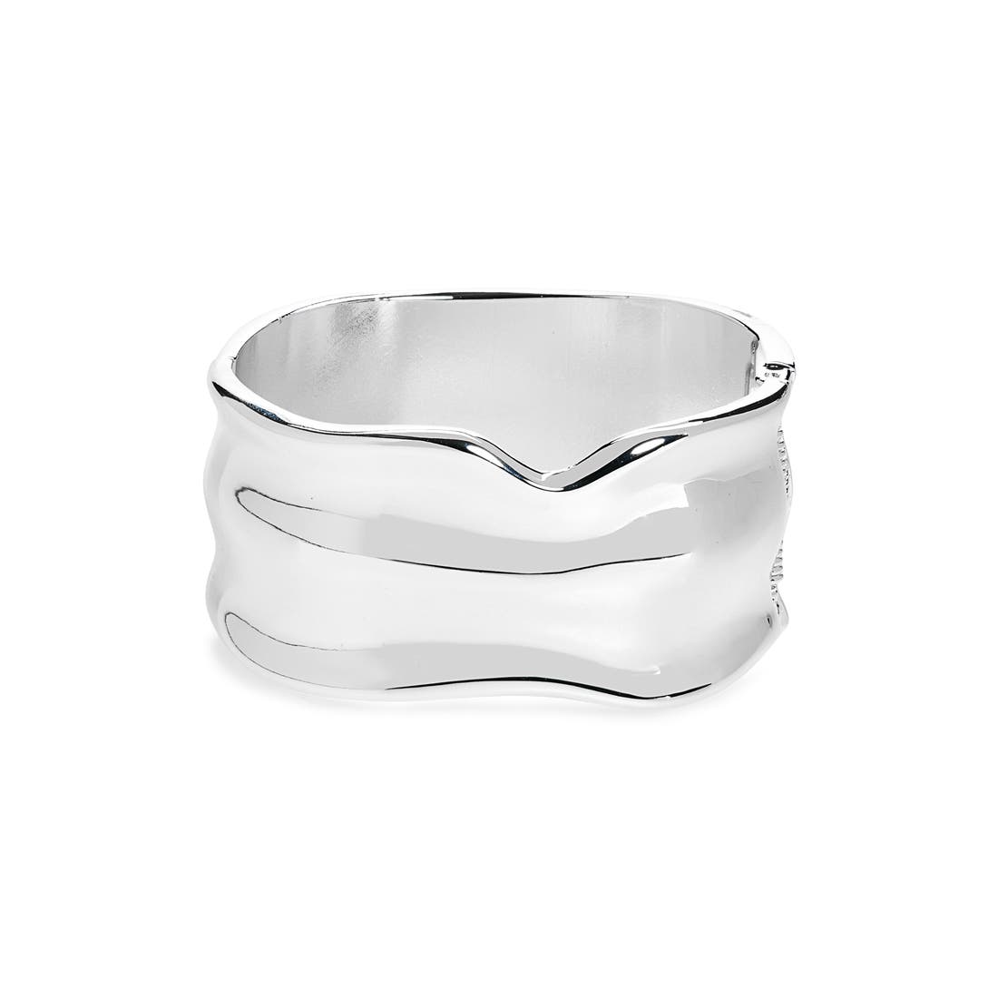 Open Edit Molten Wide Hinged Cuff Bracelet