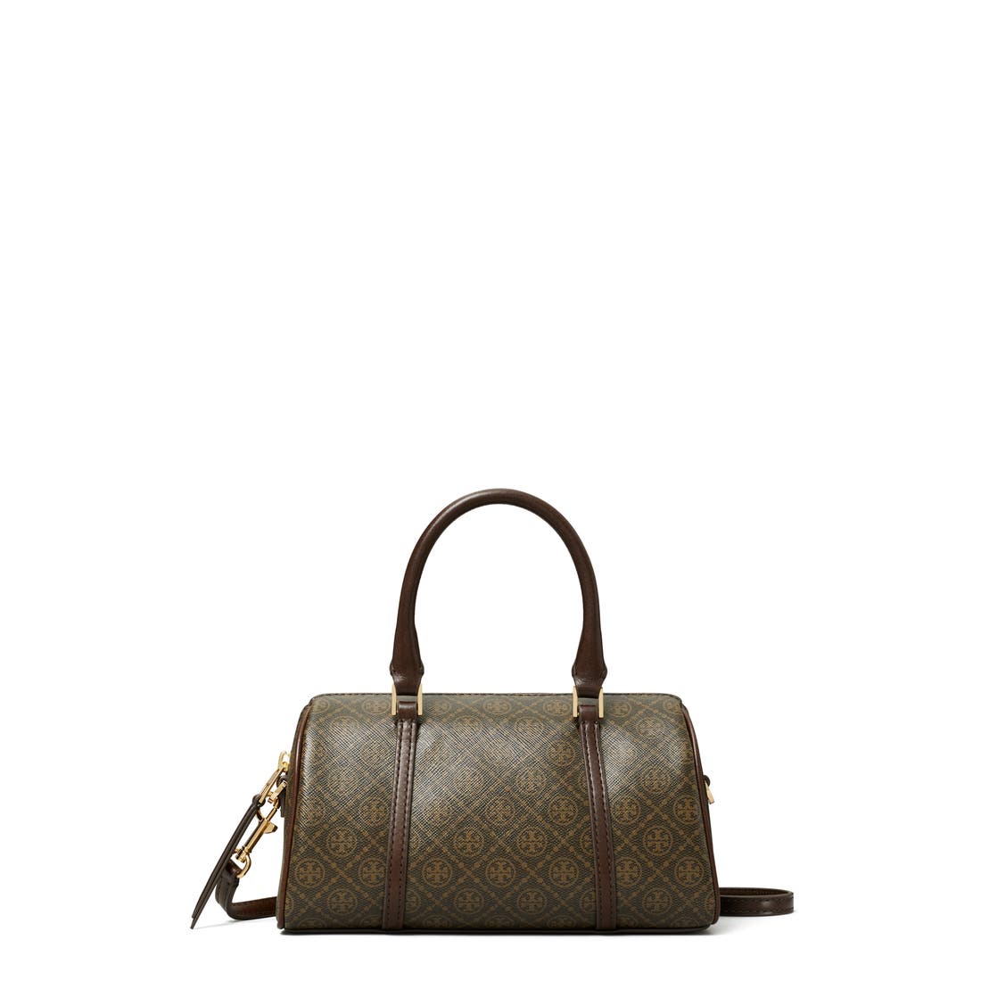 Tory Burch Mini T Monogram Coated Canvas Barrel Bag