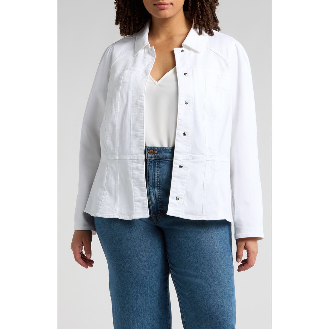 Wit & Wisdom Denim Peplum Jacket