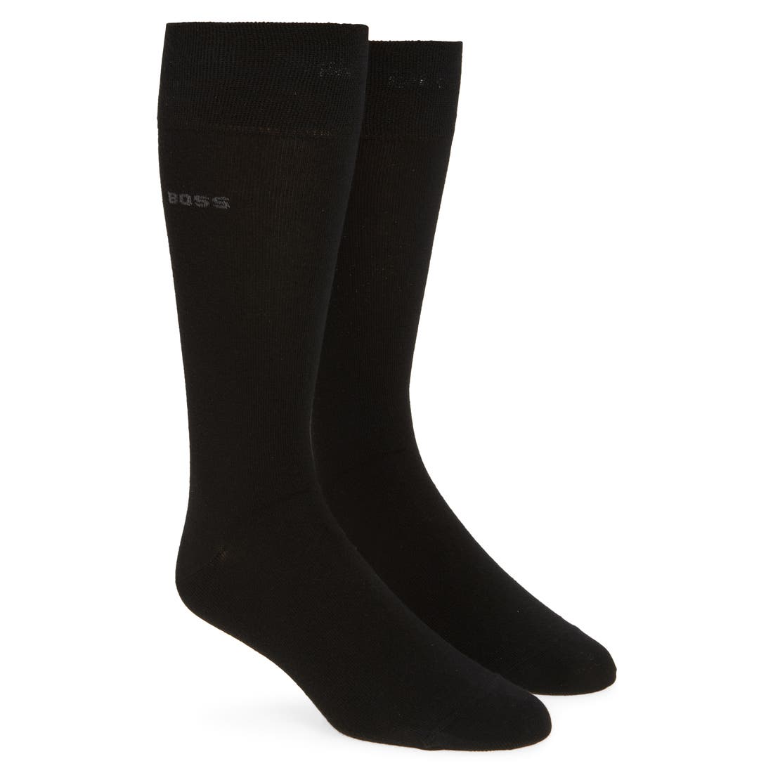 Boss 2-Pack Solid Cotton Blend Dress Socks