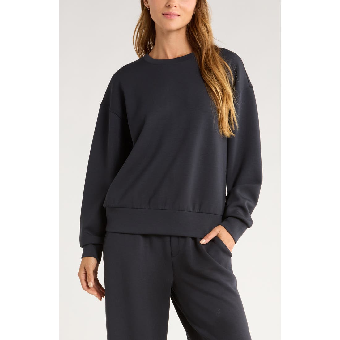 Zella Soft Luxe Boxy Crew Sweatshirt