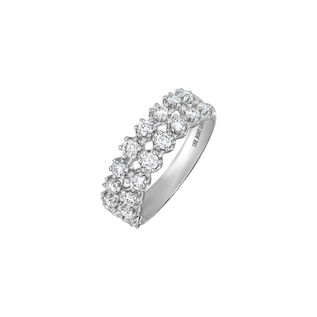 Bony Levy Audrey Wide Double Row Diamond Ring