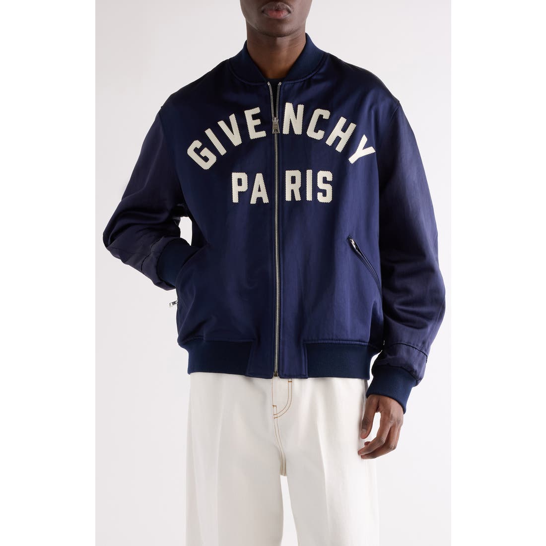 Givenchy Oversize Logo Appliqué Bomber Jacket