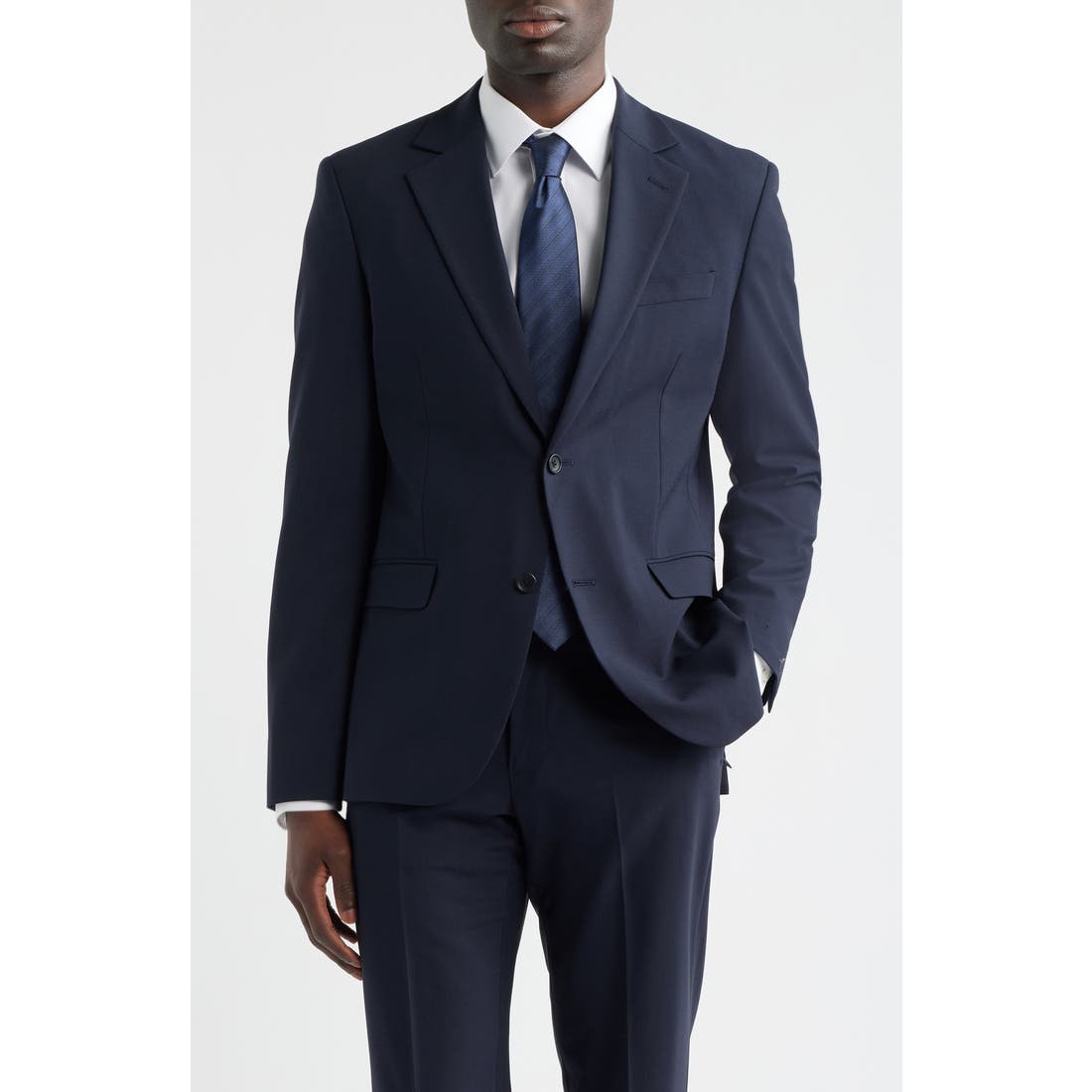 Nordstrom Henrik Trim Fit Solid Stretch Wool Suit Jacket
