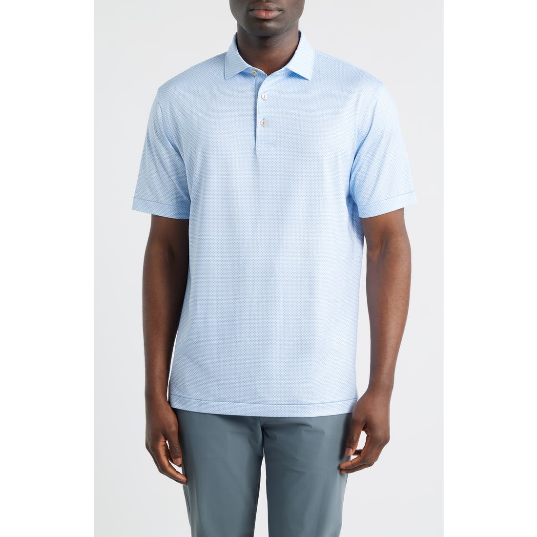 Peter Millar Medina Microprint Performance Jersey Polo