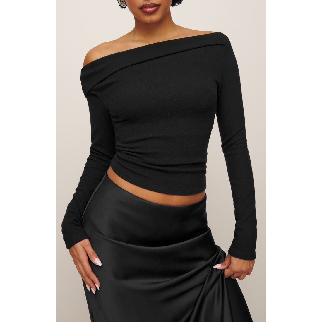 Reformation One-Shoulder Knit Top