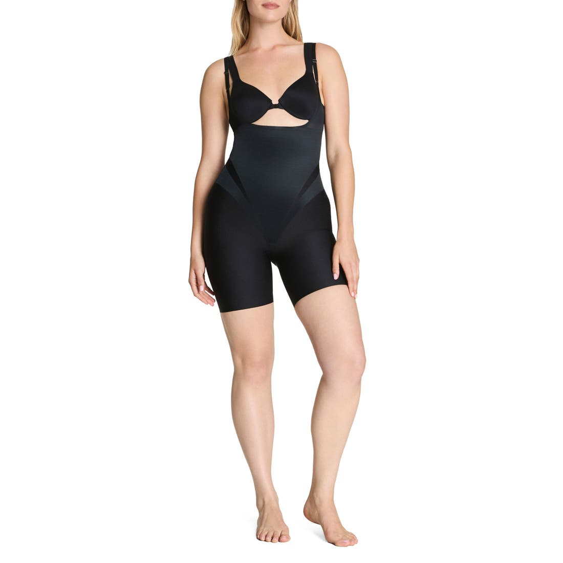 Spanx® Open Bust Mid Thigh Shaper Bodysuit