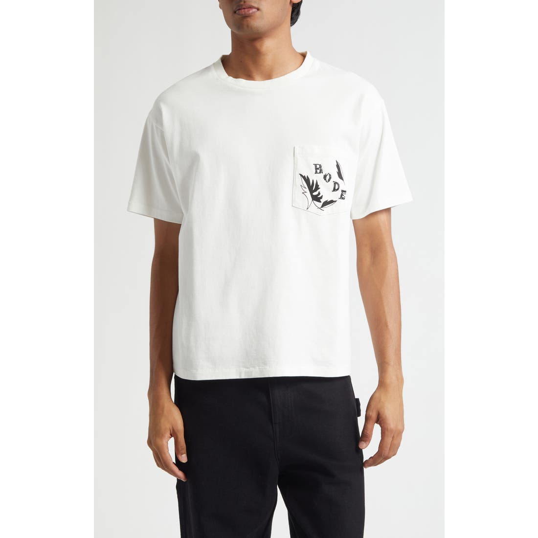 Bode Beaded Leaf Pocket T-Shirt