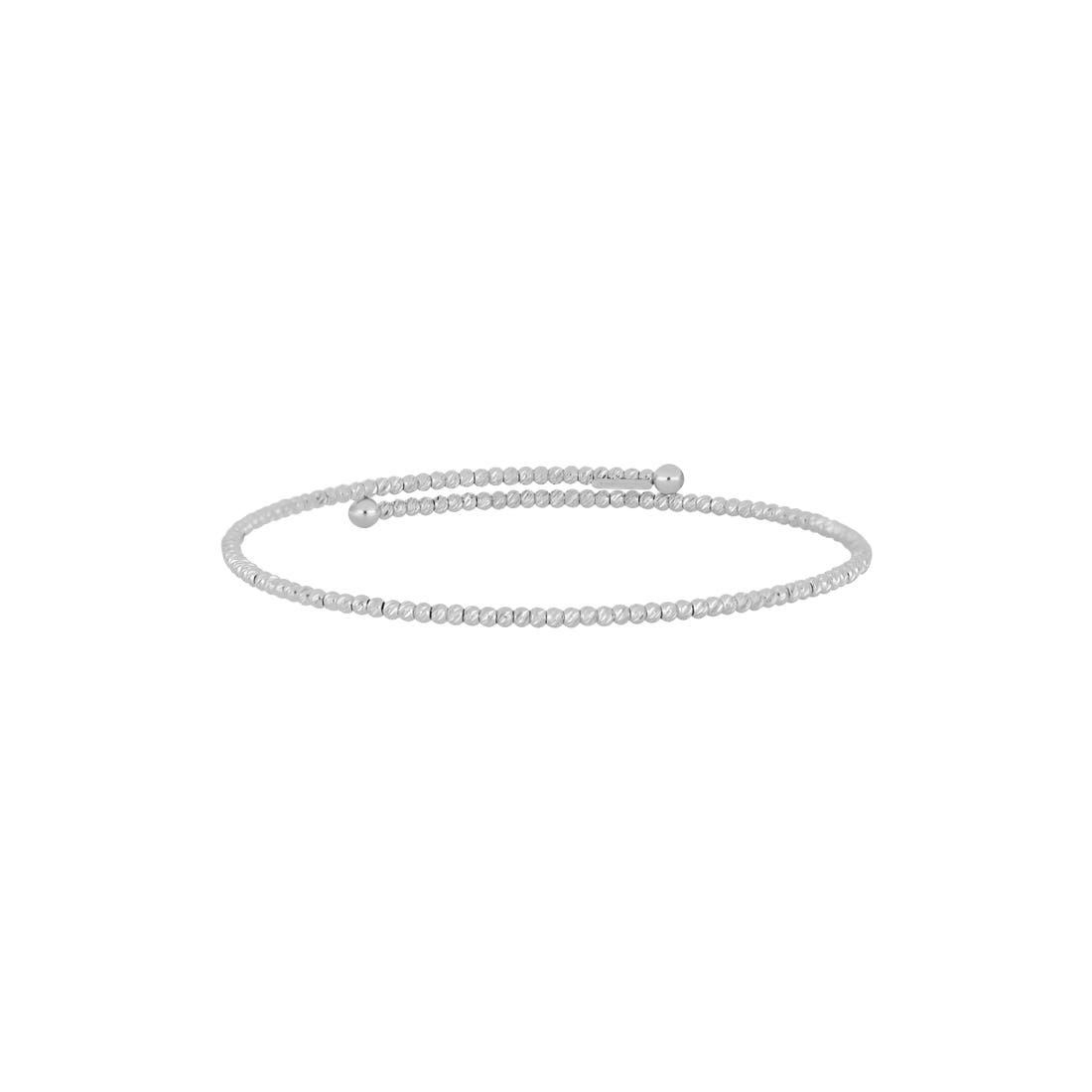 Bony Levy 14K Gold Beaded Bypass Wrap Bangle