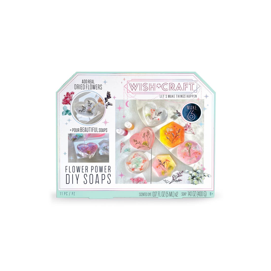 Bright Stripes Flower Power DIY Soaps Kit