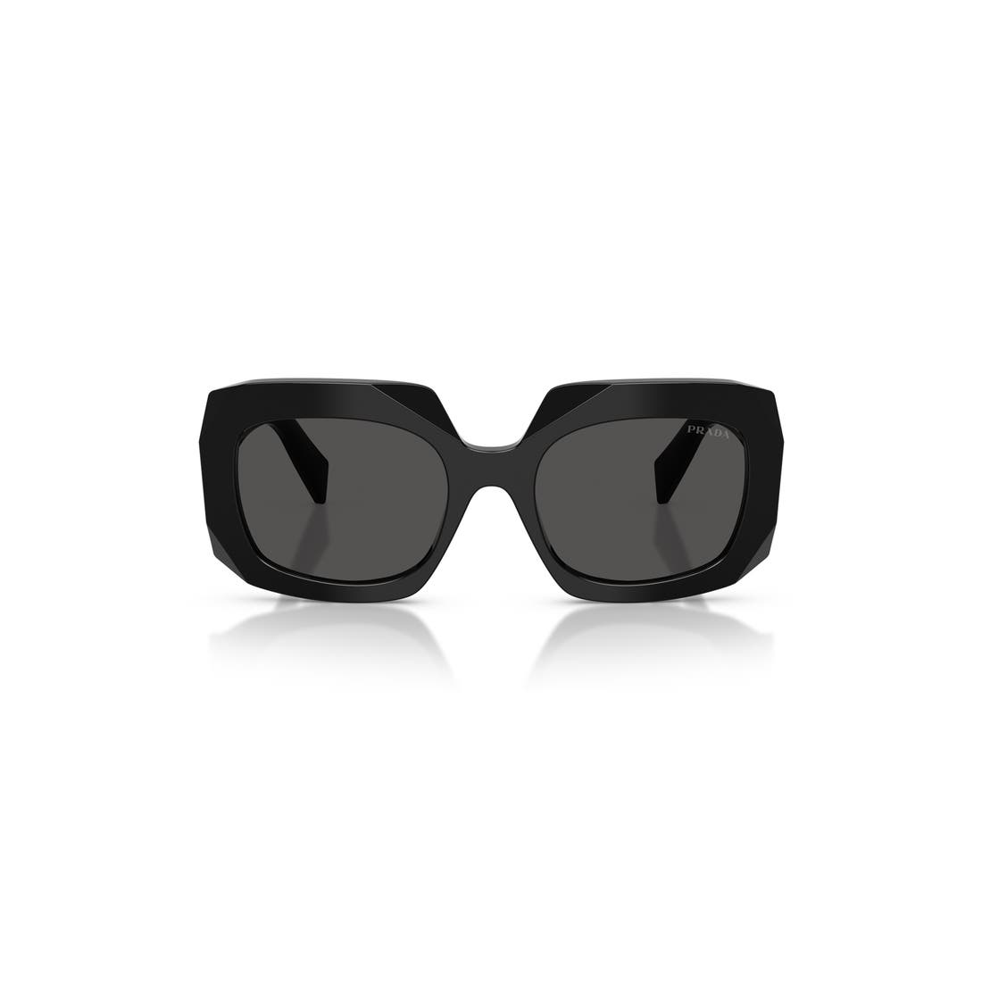 Prada 55mm Square Sunglasses in Black/dark Grey