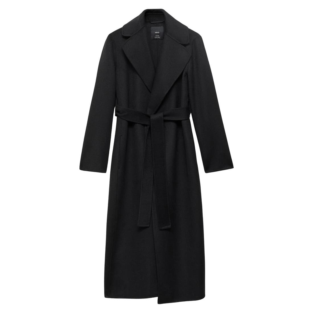 Mango Wool Blend Wrap Coat