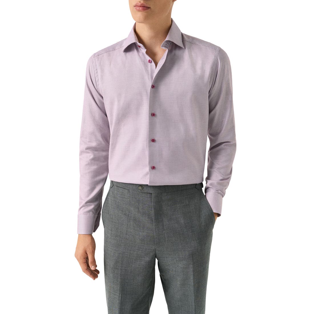 Nordstrom Eton Slim Fit Houndstooth Button-Up Shirt available now at  Fashion Centre at Pentagon City