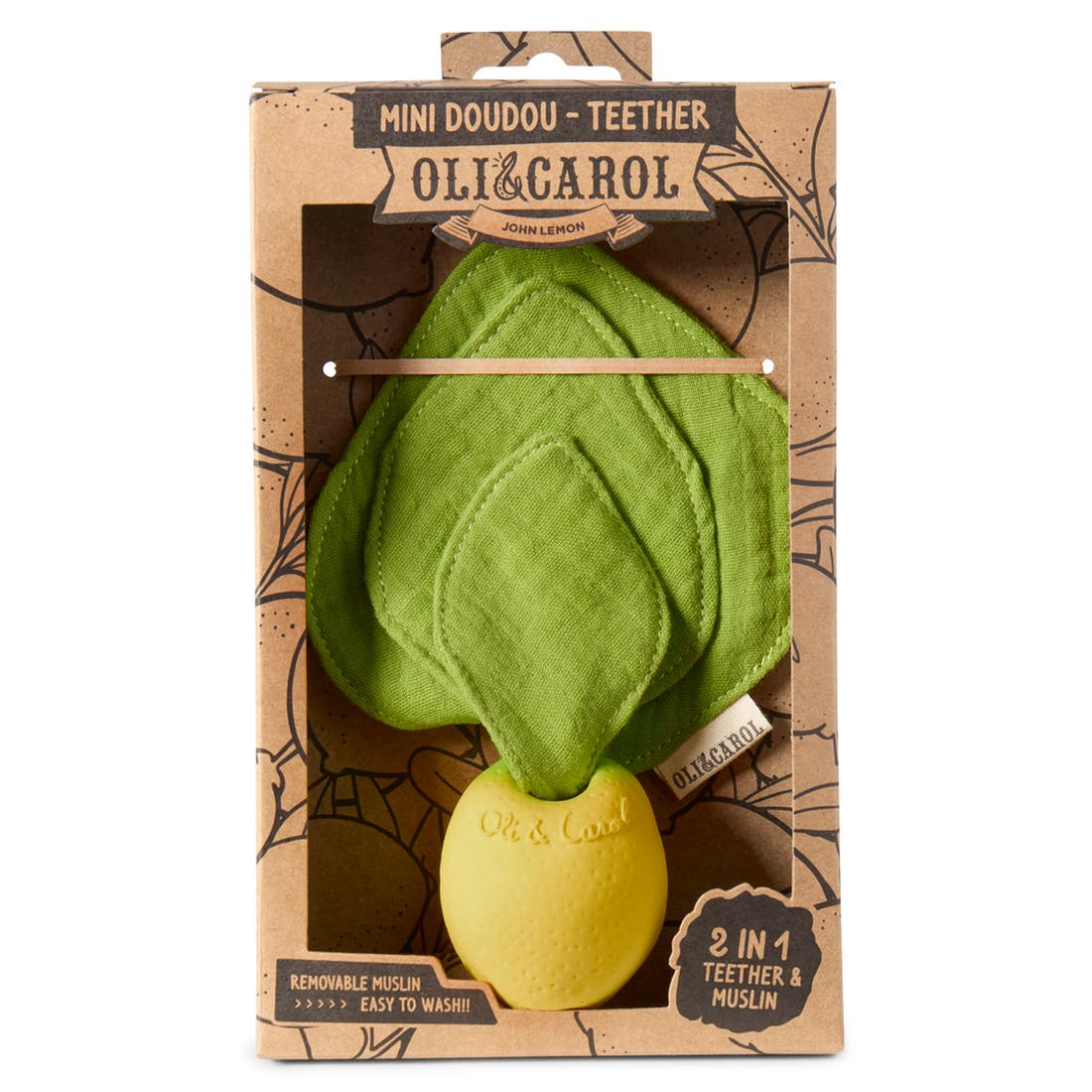 Oli&carol Lemon Mini Doudou Teether