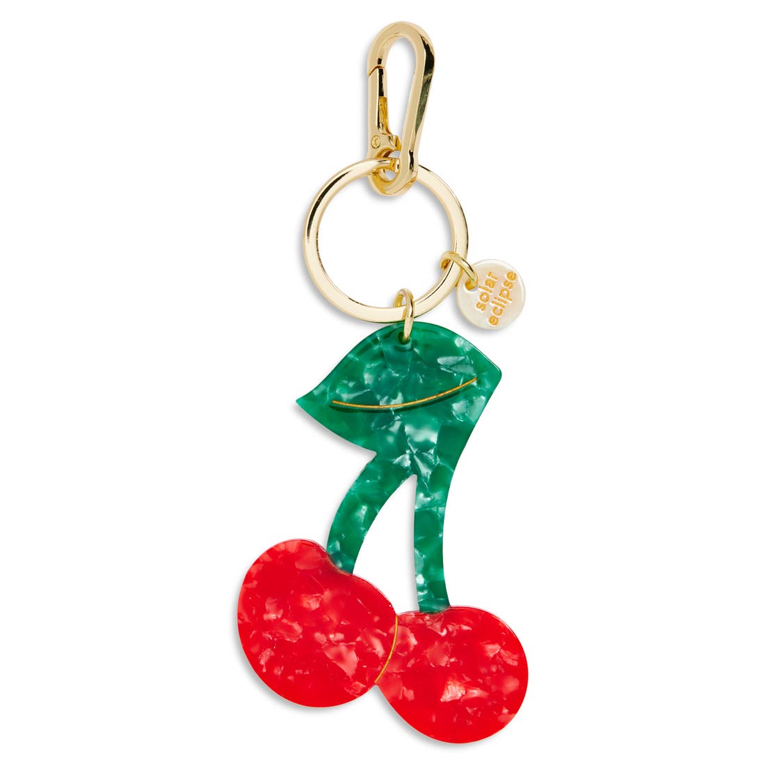 Solar Eclipse Hand Painted Cherry Key Chain Bag Charm