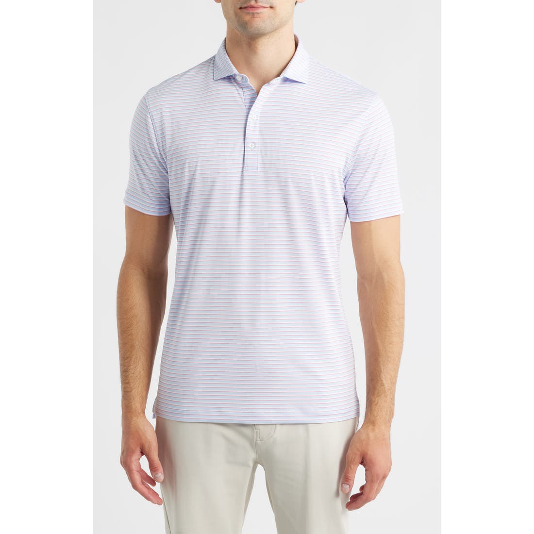 Johnnie-o Rex Stripe Performance Jersey Polo