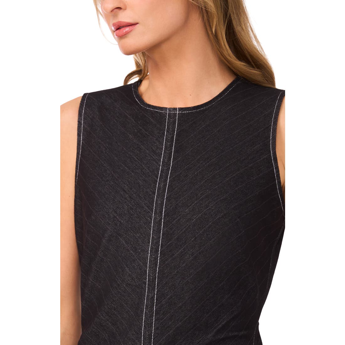 Nordstrom halogen(r) Pinstripe Sleeveless A-Line Dress available now at  Woodfield Mall