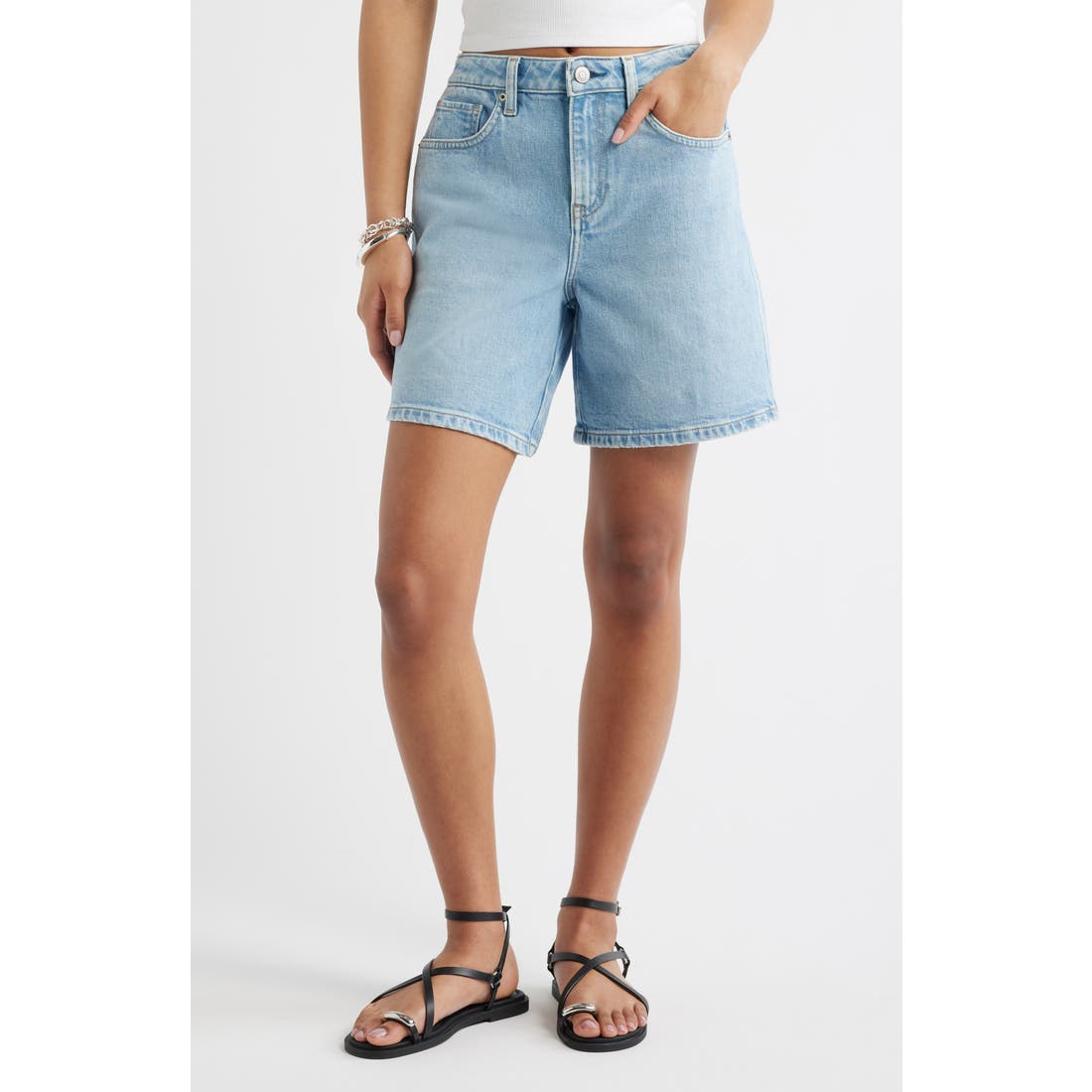 Open Edit Classic Denim Shorts