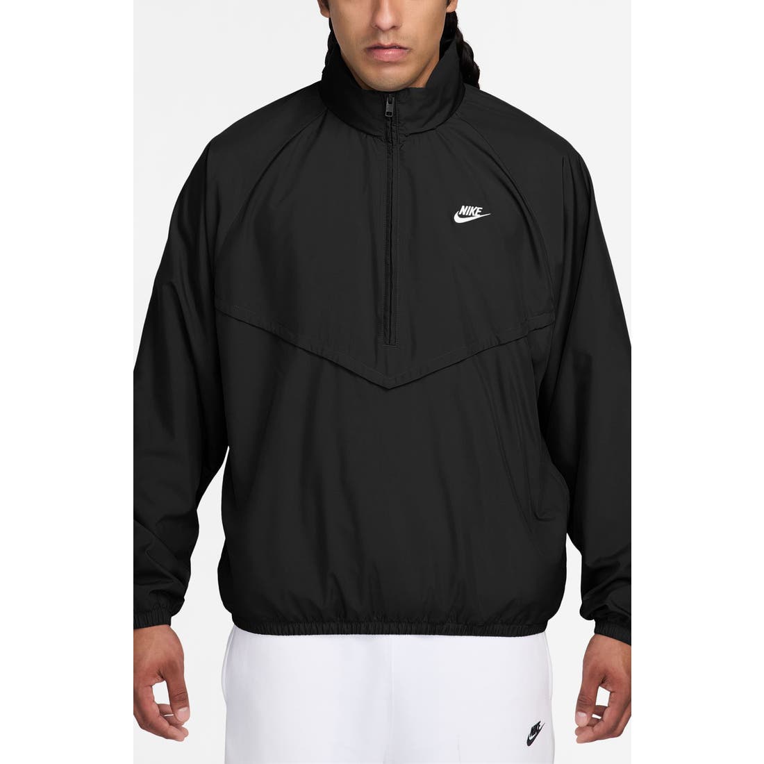 Nike Windrunner Half-Zip Jacket in Black/white