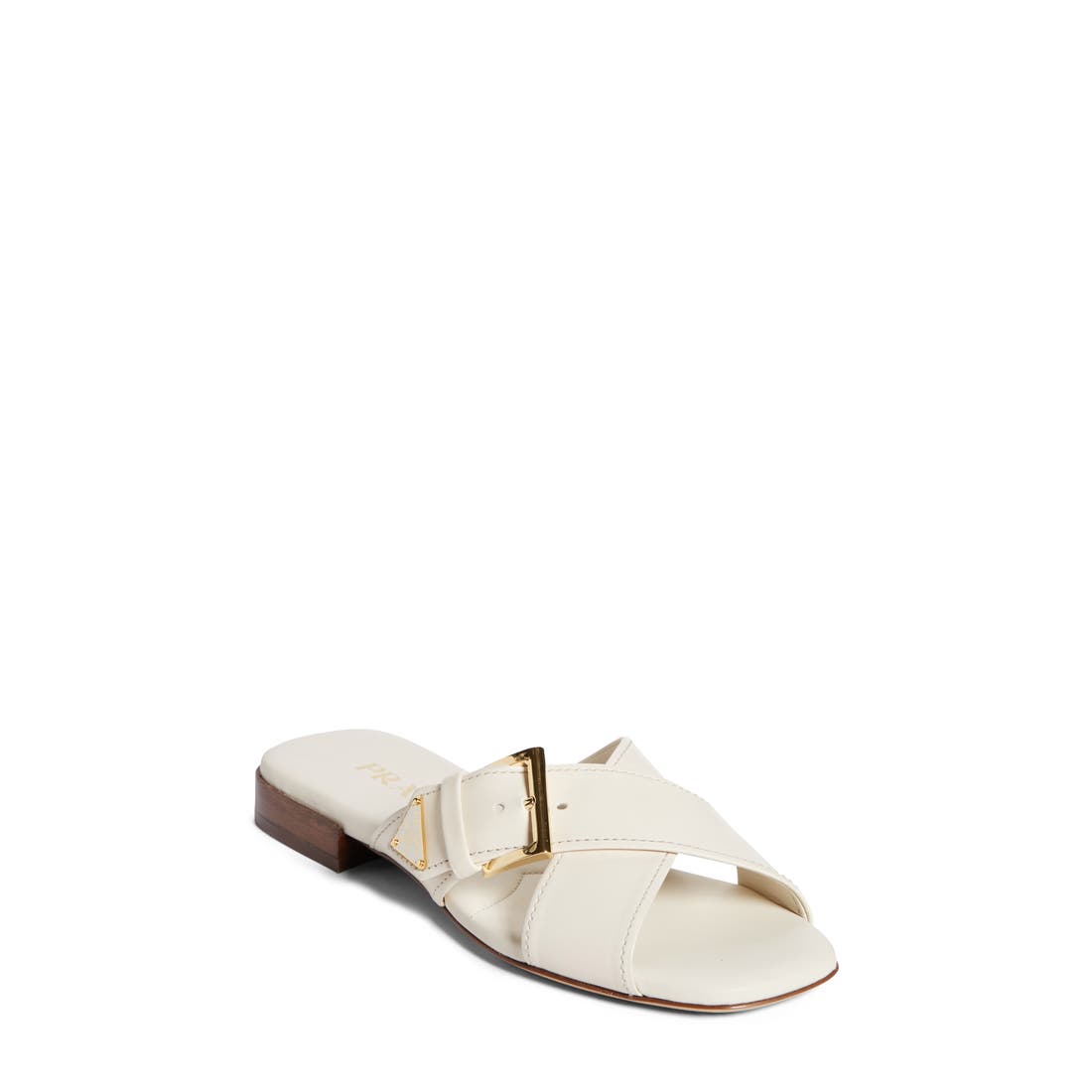 Prada Square Toe Flat Sandal
