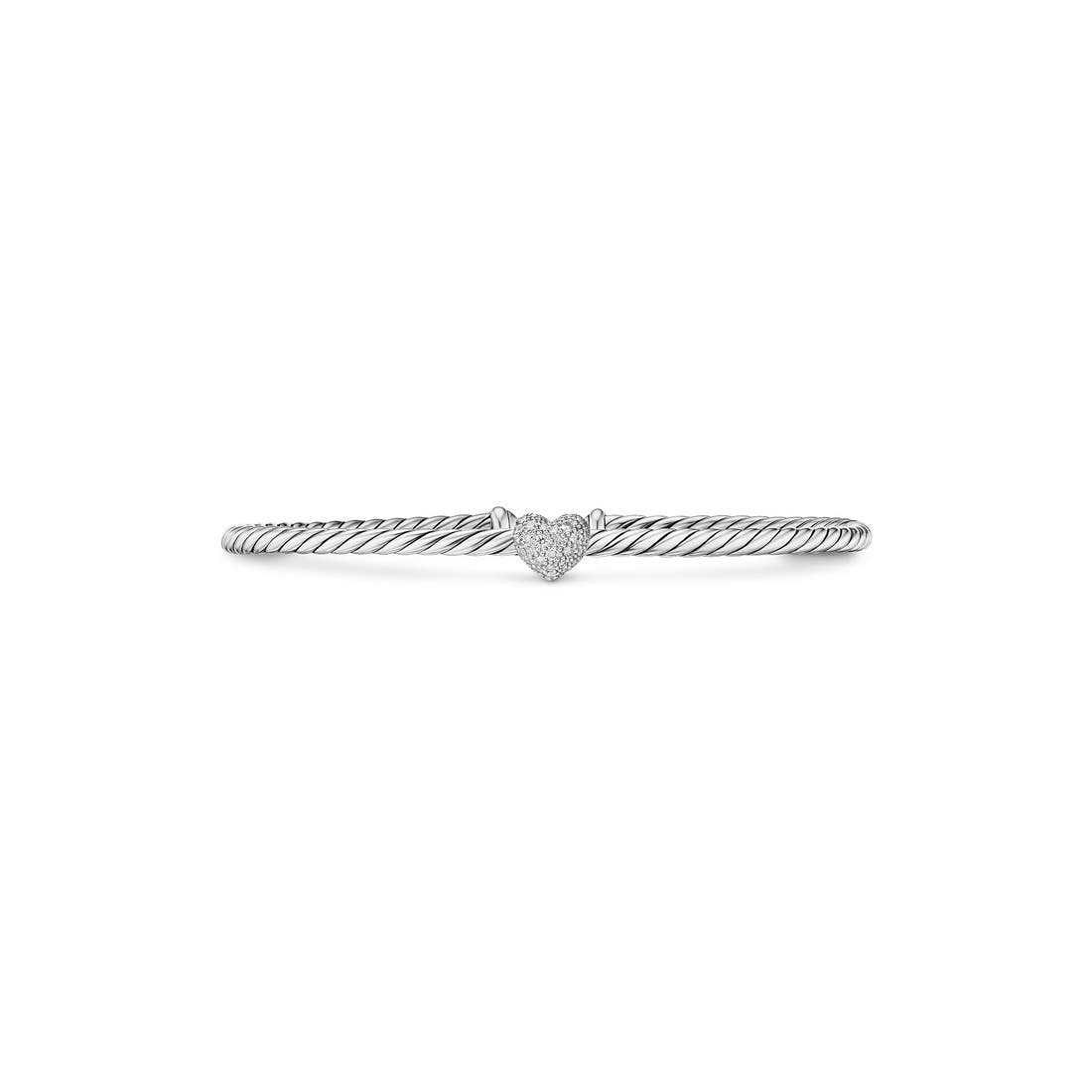 David Yurman Cable Flex Heart Bracelet, 2.6mm