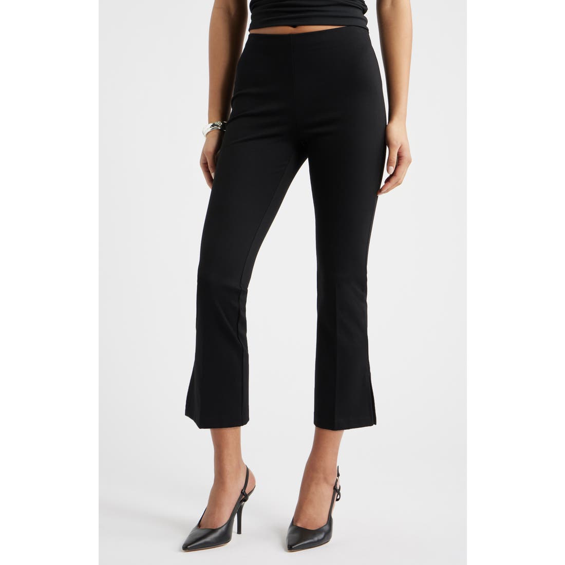 Open Edit Kick Flare Stretch Twill Pants